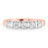 Photo of Florens 3/4 ct tw. Lab Grown Diamond Ladies Band 10K Rose Gold [BT1683RL]