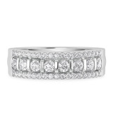 Photo of Florens 3 1/2 ct tw. Lab Grown Diamond Pear Solitaire Trio Set 14K White Gold [BT1683WM]