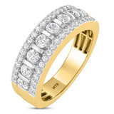 Photo of Florens 2 ct tw. Lab Grown Diamond Wedding Band Set 10K Yellow Gold [BT1683YM]
