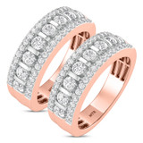 Photo of Florens 2 1/2 ct tw. Lab Grown Diamond Same Sex Mens Band Set 10K Rose Gold [WM1683R]