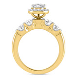 Photo of Florens 3 1/2 ct tw. Lab Grown Diamond Pear Solitaire Trio Set 10K Yellow Gold [BT1683YE-M070]