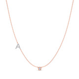 Photo of Lisa "A" 1/7 CT. T.W. Lab Grown Diamond Pendant 14K Rose Gold [CP1938R]