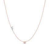 Photo of Lisa "F" 1/8 CT. T.W. Lab Grown Diamond Pendant 14K Rose Gold [CP1943R]