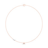 Photo of Lisa "L" 1/8 Carat T.W. Lab Grown Diamond Pendant 14K Rose Gold [CP1949R]