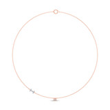 Photo of Lisa "I" 1/7 Carat T.W. Lab Grown Diamond Pendant 14K Rose Gold [CP1946R]