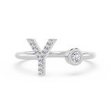 Photo of Lisa "Y" 1/10 ct tw. Lab Grown Diamond Ring 10K White Gold [FR1962W]