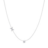 Photo of Lisa "X" 1/7 Carat T.W. Lab Grown Diamond Pendant 10K White Gold [CP1961W]