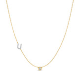 Photo of Lisa "U" 1/7 CT. T.W. Lab Grown Diamond Pendant 10K Yellow Gold [CP1958Y]