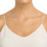 Photo of Lisa "U" 1/7 CT. T.W. Lab Grown Diamond Pendant 10K Yellow Gold [CP1958Y]