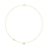 Photo of Lisa "I" 1/7 Carat T.W. Lab Grown Diamond Pendant 10K Yellow Gold [CP1946Y]