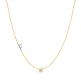Photo of Lisa "F" 1/8 CT. T.W. Lab Grown Diamond Pendant 10K Yellow Gold [CP1943Y]