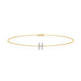 Photo of Lisa "H" 1/15 CT. T.W. Lab Grown Diamond Bracelet 10K Yellow Gold [BC1945Y]