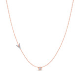 Photo of Lisa "V" 1/8 CT. T.W. Lab Grown Diamond Pendant 10K Rose Gold [CP1959R]