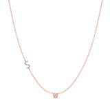 Photo of Lisa "S" 1/8 Carat T.W. Lab Grown Diamond Pendant 10K Rose Gold [CP1956R]