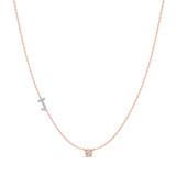 Photo of Lisa "J" 1/8 CT. T.W. Lab Grown Diamond Pendant 14K Rose Gold [CP1947R]