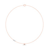 Photo of Fredah "S" 1/8 Carat T.W. Lab Grown Diamond Pendant 14K Rose Gold [CP1956R]