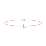 Photo of Lisa "L" 1/20 Carat T.W. Lab Grown Diamond Bracelet 10K Rose Gold [BC1949R]