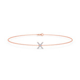 Photo of Lisa "X" 1/15 Carat T.W. Lab Grown Diamond Bracelet 10K Rose Gold [BC1961R]