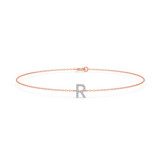 Photo of Lisa "R" 1/10 Carat T.W. Lab Grown Diamond Bracelet 14K Rose Gold [BC1955R]