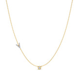 Photo of Lisa "V" 1/8 CT. T.W. Lab Grown Diamond Pendant 10K Yellow Gold [CP1959Y]