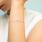 Photo of Lisa "I" 1/15 Carat T.W. Lab Grown Diamond Bracelet 14K White Gold [BC1946W]