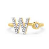 Photo of Lisa "W" 1/7 ct tw. Lab Grown Diamond Ring 14K Yellow Gold [FR1960Y]
