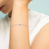 Photo of Lisa "X" 1/15 Carat T.W. Lab Grown Diamond Bracelet 14K White Gold [BC1961W]