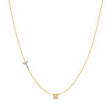 Photo of Lisa "Y" 1/8 CT. T.W. Lab Grown Diamond Pendant 14K Yellow Gold [CP1962Y]