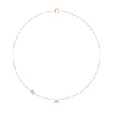 Photo of Lisa "H" 1/7 Carat T.W. Lab Grown Diamond Pendant 10K Rose Gold [CP1945R]
