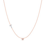 Photo of Lisa "T" 1/8 CT. T.W. Lab Grown Diamond Pendant 10K Rose Gold [CP1957R]