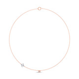 Photo of Aemy "N" 1/7 Carat T.W. Lab Grown Diamond Pendant 14K Rose Gold [CP1951R]