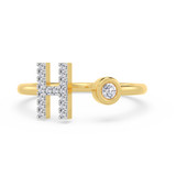 Photo of Lisa "H" 1/10 ct tw. Lab Grown Diamond Ring 10K Yellow Gold [FR1945Y]