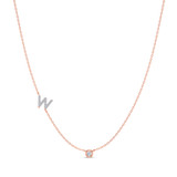Photo of Lisa "W" 1/6 CT. T.W. Lab Grown Diamond Pendant 14K Rose Gold [CP1960R]