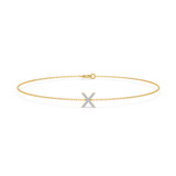Photo of Lisa "X" 1/15 Carat T.W. Lab Grown Diamond Bracelet 14K Yellow Gold [BC1961Y]
