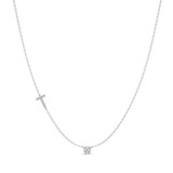 Photo of Lisa "T" 1/8 Carat T.W. Lab Grown Diamond Pendant 10K White Gold [CP1957W]