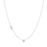 Photo of Lisa "E" 1/8 CT. T.W. Lab Grown Diamond Pendant 10K White Gold [CP1942W]