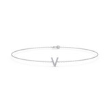 Photo of Lisa "V" 1/15 Carat T.W. Lab Grown Diamond Bracelet 10K White Gold [BC1959W]