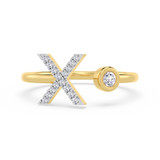 Photo of Lisa "X" 1/8 ct tw. Lab Grown Diamond Ring 10K Yellow Gold [FR1961Y]
