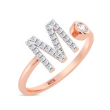 Photo of Lisa "M" 1/6 ct tw. Lab Grown Diamond Ring 10K Rose Gold [FR1950R]