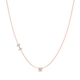 Photo of Lisa "I" 1/7 CT. T.W. Lab Grown Diamond Pendant 10K Rose Gold [CP1946R]