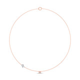 Photo of Lisa "R" 1/7 Carat T.W. Lab Grown Diamond Pendant 10K Rose Gold [CP1955R]