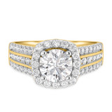 Photo of Stella 2 3/8 ct tw. Lab Grown Diamond Round Solitaire Bridal Set 14K Yellow Gold [BT1666YE-L125]