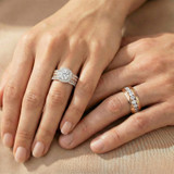 Photo of Stella 3 1/3 ct tw. Lab Grown Diamond Round Solitaire Trio Set 14K Rose Gold [BT1666R-L125]