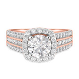 Photo of Stella 3 1/3 ct tw. Lab Grown Diamond Round Solitaire Trio Set 14K Rose Gold [BT1666RE-L125]