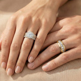 Photo of Stella 3 1/3 ct tw. Lab Grown Diamond Round Solitaire Trio Set 10K Yellow Gold [BT1666Y-L125]
