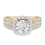 Photo of Stella 3 1/3 ct tw. Lab Grown Diamond Round Solitaire Trio Set 10K Yellow Gold [BT1666YE-L125]