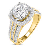 Photo of Stella 3 1/3 ct tw. Lab Grown Diamond Round Solitaire Trio Set 14K Yellow Gold [BT1666YE-L125]