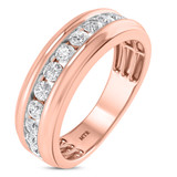 Photo of Stella 1 1/6 ct tw. Lab Grown Diamond Wedding Band Set 10K Rose Gold [BT1666RM]