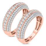 Photo of Dorah 1 3/4 ct tw. Lab Grown Diamond Same Sex Mens Band Set 14K Rose Gold [WM1667R]
