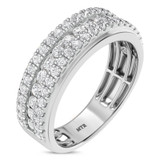 Photo of Faye 2 ct tw. Lab Grown Diamond Same Sex Mens Band Set 14K White Gold [BT1675WM]